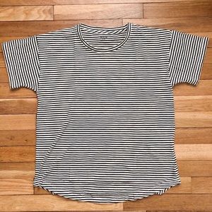 Women’s Madewell Black & White Striped T-Shirt